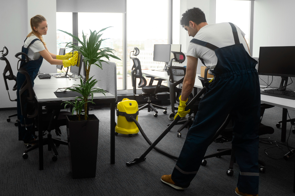 Nettoyage de bureaux professionnels avec matériel adapté par Ghost Cleaner